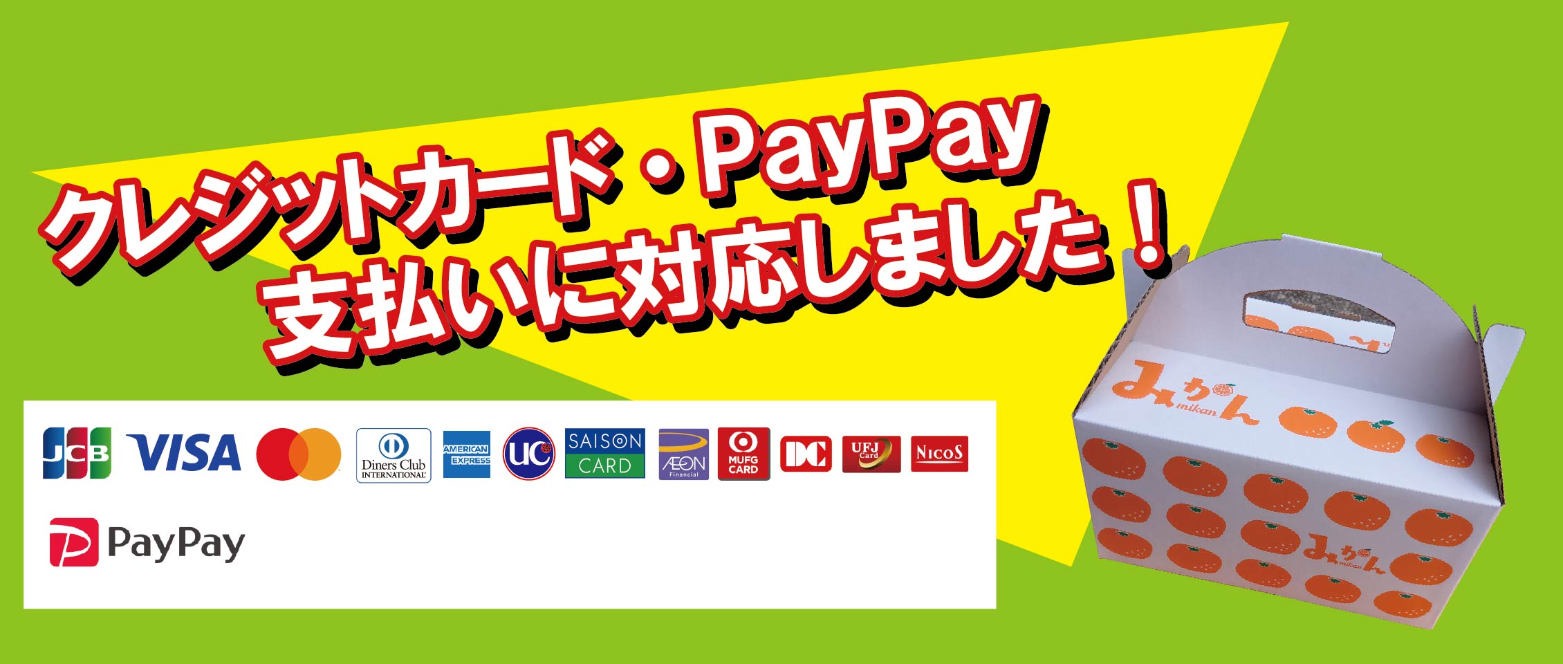 クレジットカード・PayPay支払い